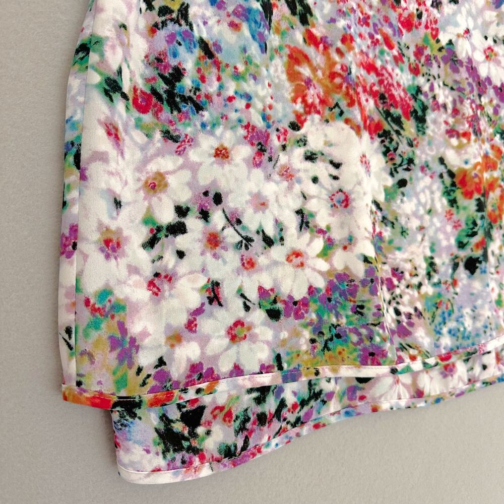 Violet & Claire Multicolored Watercolor Floral Layered Tank Sleeveless Blouse M - Picture 3 of 9